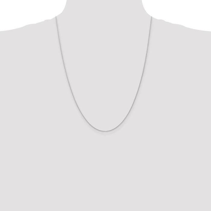 High-Quality 14K White Gold 24-Inch Parisian Wheat Chain - Stylish Value!-4