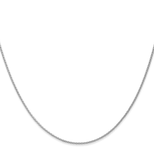 30-Inch 14K White Gold Wheat Chain - 1.2mm Lobster Clasp