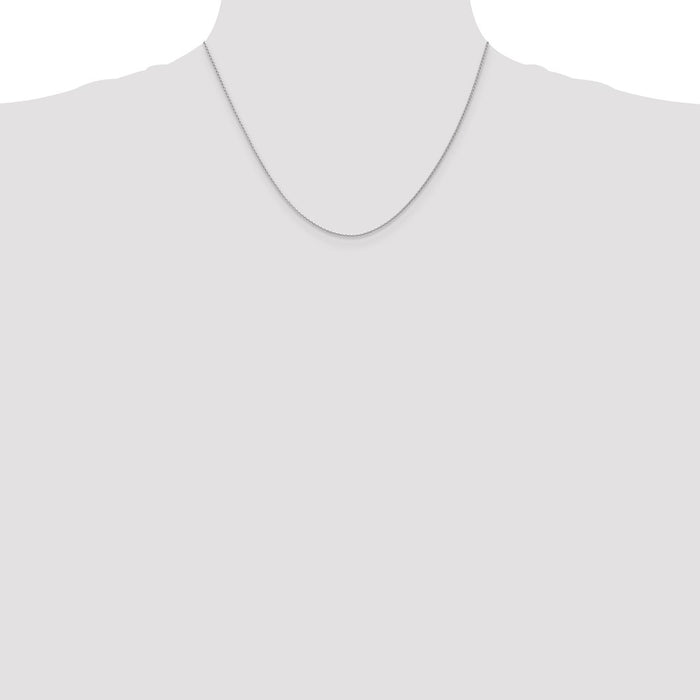 Buy 14K White Gold 18-Inch 1.2mm Parisian Wheat Chain - Stylish & Durable-4