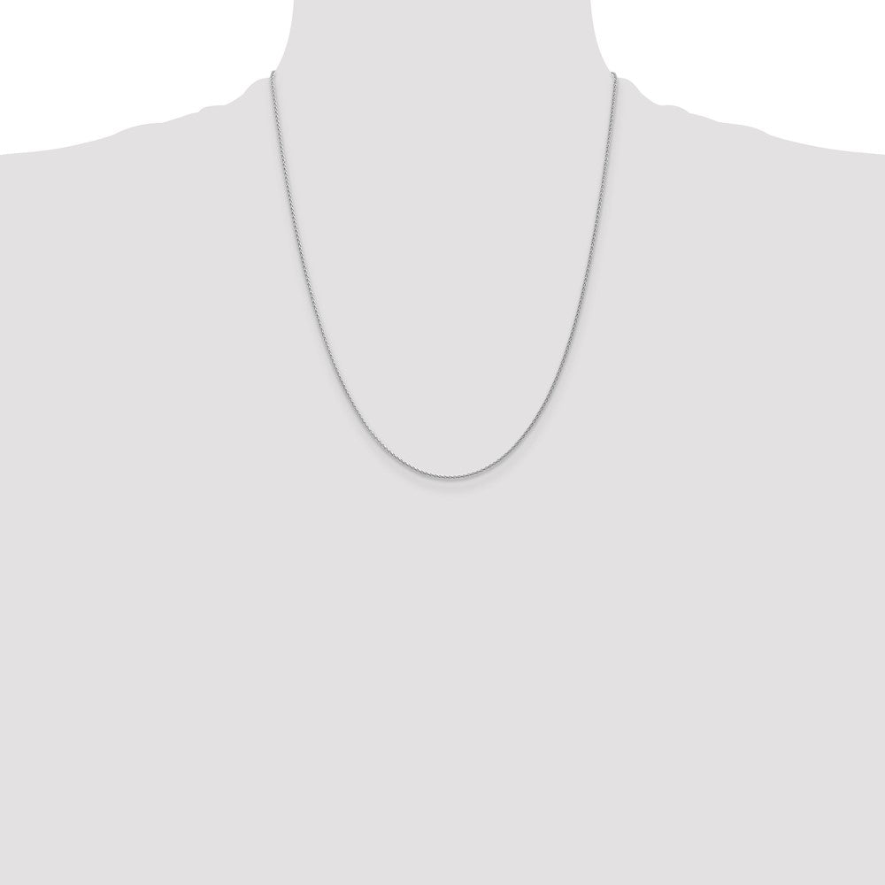 Buy Stylish 14K White Gold 22-Inch 1.2mm Parisian Wheat Chain - Luxury Value