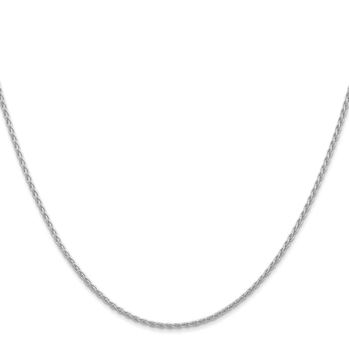 High-Quality 14K White Gold 22-Inch 1.5mm Parisian Wheat Chain - Stylish Value!-2