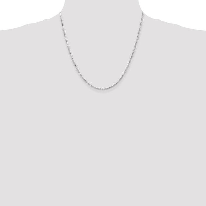 Shop Exclusive 14K White Gold 20-Inch Parisian Wheat Chain - Stylish & Durable!-4