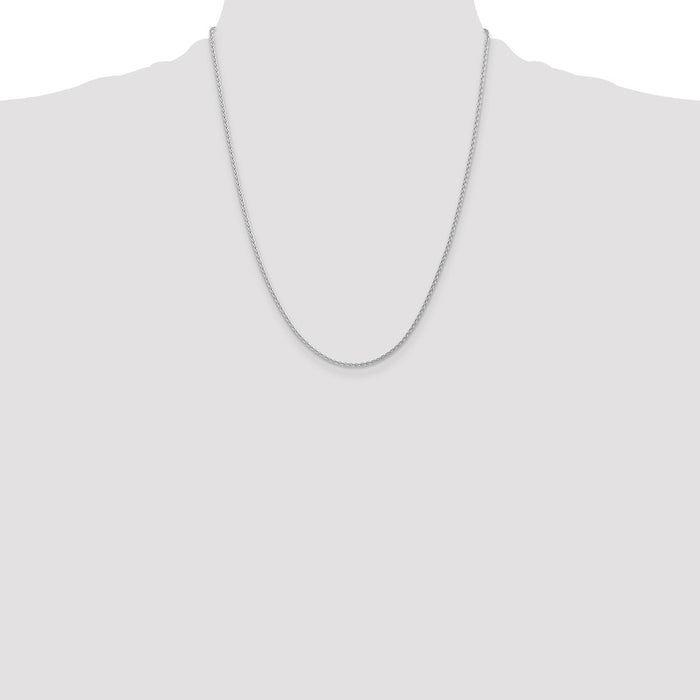 Buy Stylish 22-Inch 14K White Gold Parisian Wheat Chain - 1.75mm Luxury-4