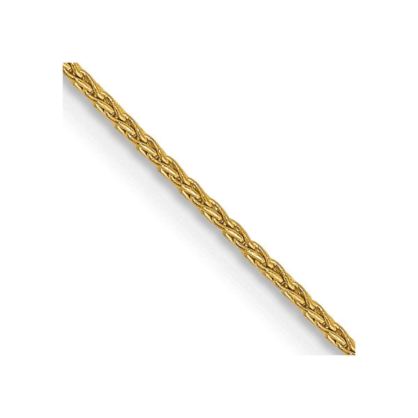 14K Gold 1mm Parisian Wheat Chain with Lobster Clasp