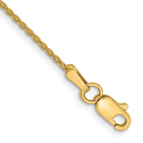 14K Gold 8-Inch Parisian Wheat Chain Bracelet - 1.2mm