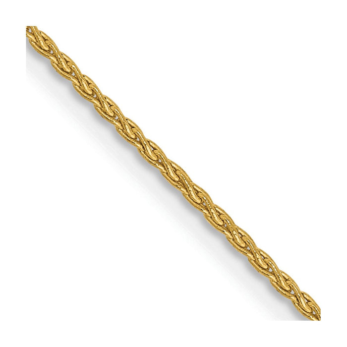 Buy 14K Gold 14-Inch Parisian Wheat Chain, 1.2mm - Stylish & Durable!-1