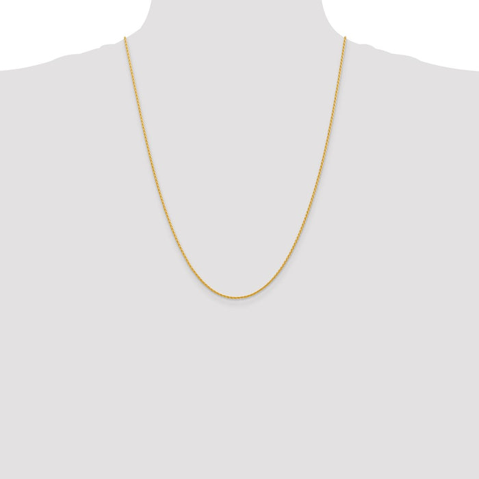 Buy 24-Inch 14K Gold Parisian Wheat Chain - Stylish 1.5mm Lobster Clasp-4