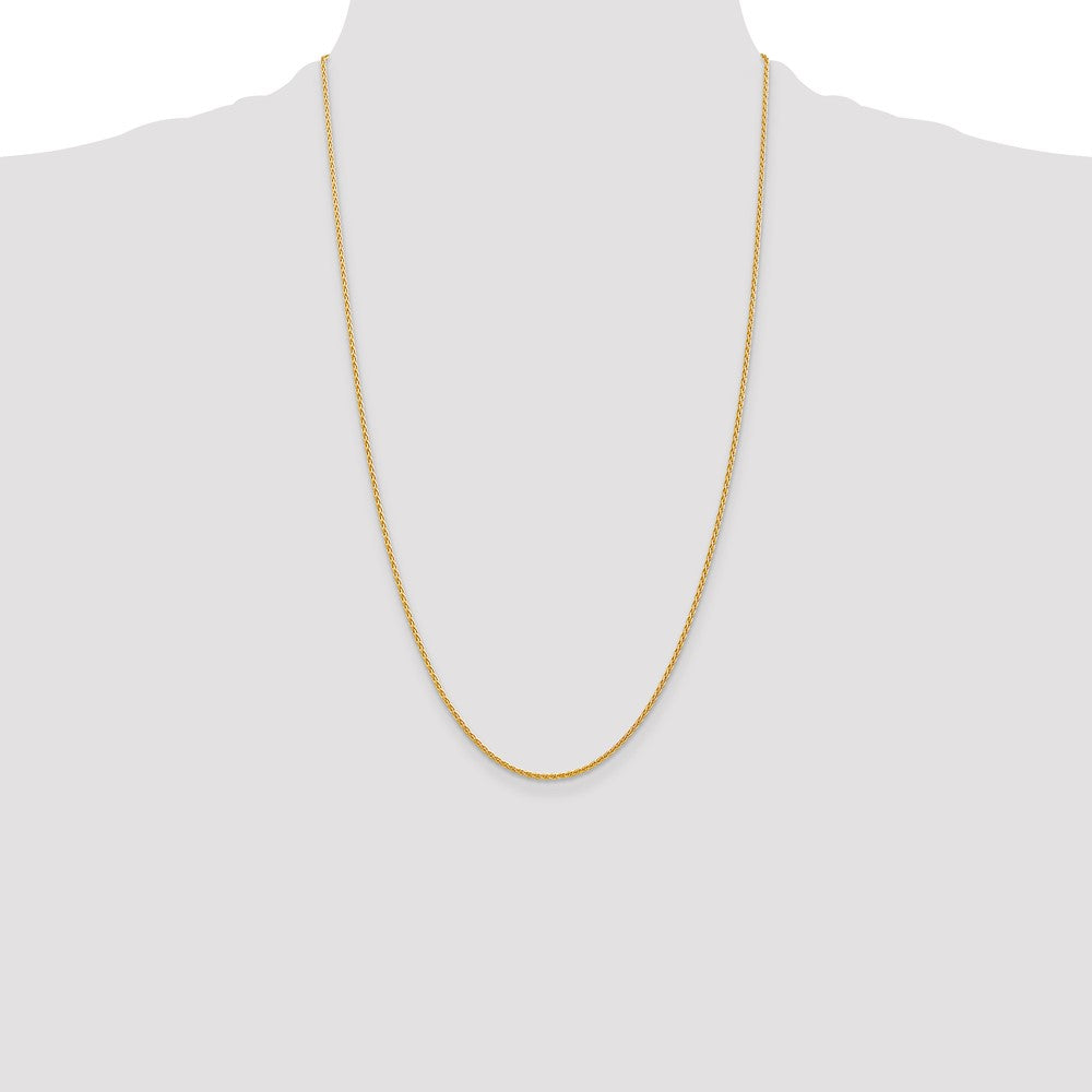 High-Quality 14K Gold 26-Inch 1.5mm Parisian Wheat Chain - Stylish & Affordable!