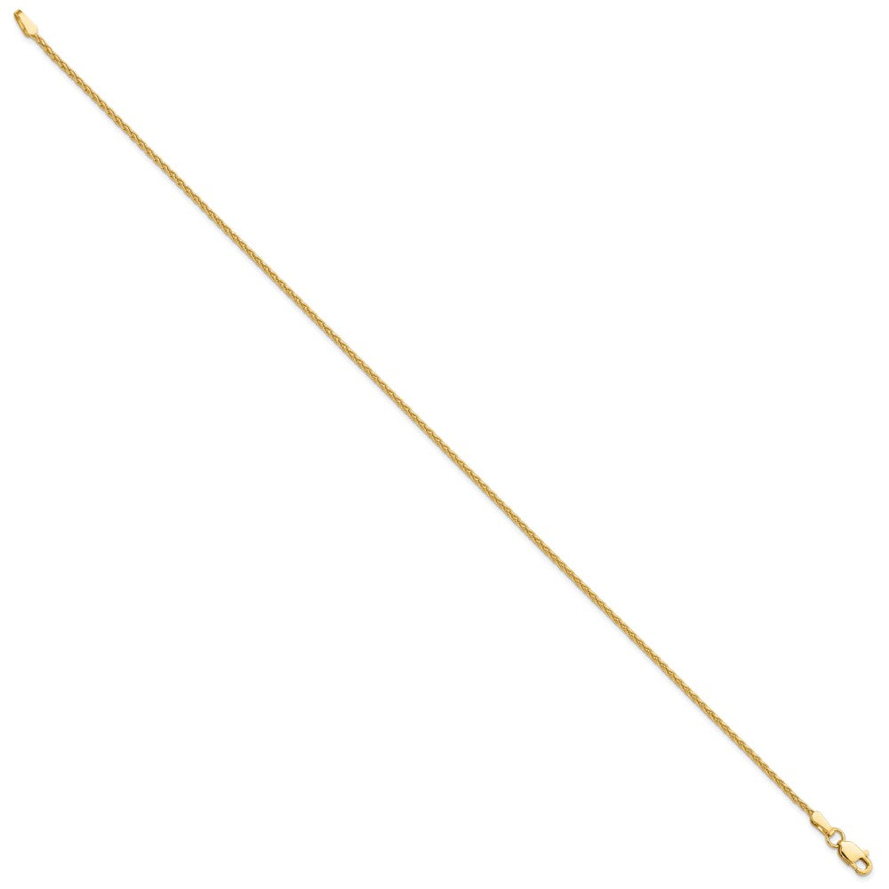 Shop 14K Gold 9-Inch Parisian Wheat Anklet - Stylish 1.5mm Design