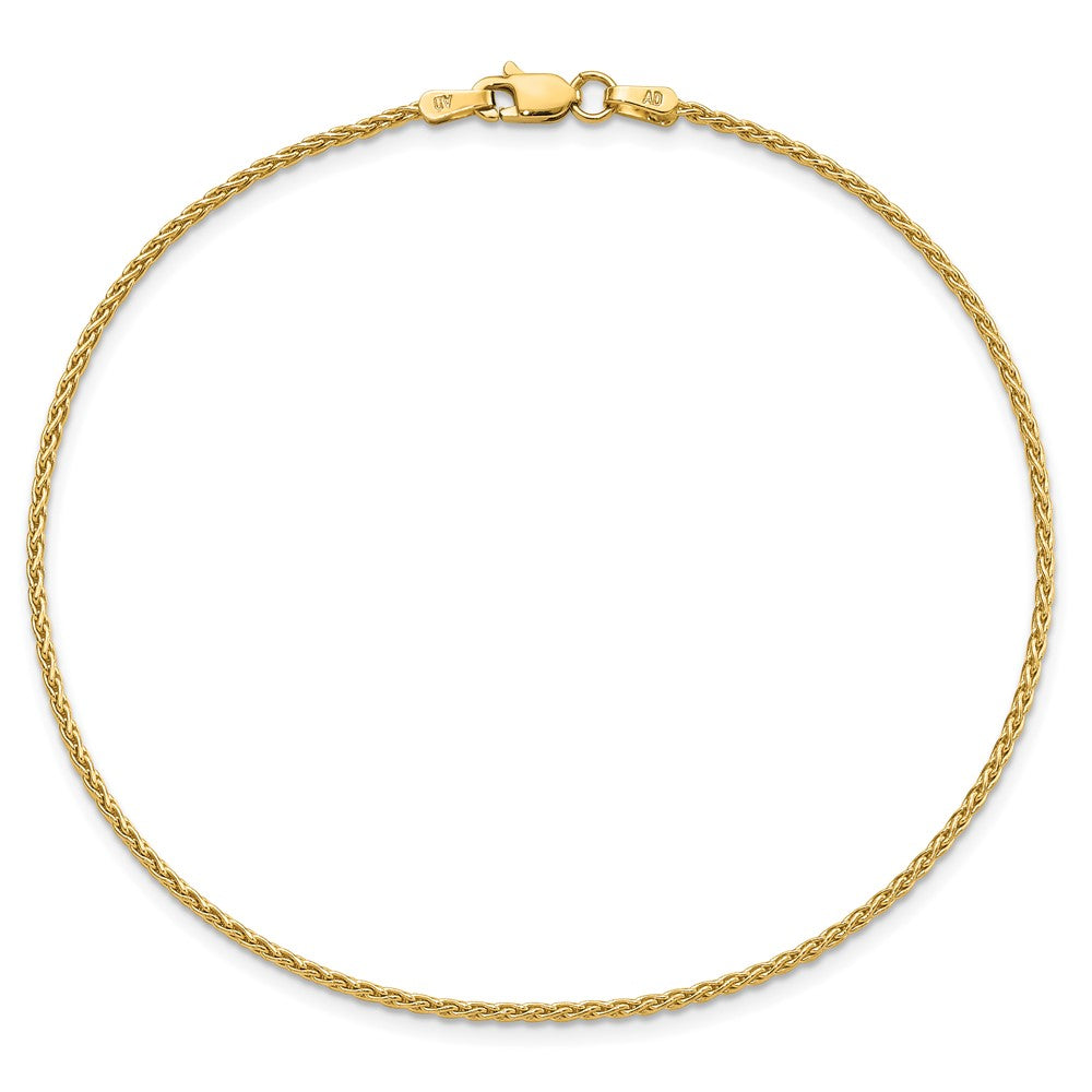 Shop 14K Gold 9-Inch Parisian Wheat Anklet - Stylish 1.5mm Design