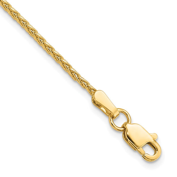 14K Gold 9-Inch Parisian Wheat Anklet - 1.5mm