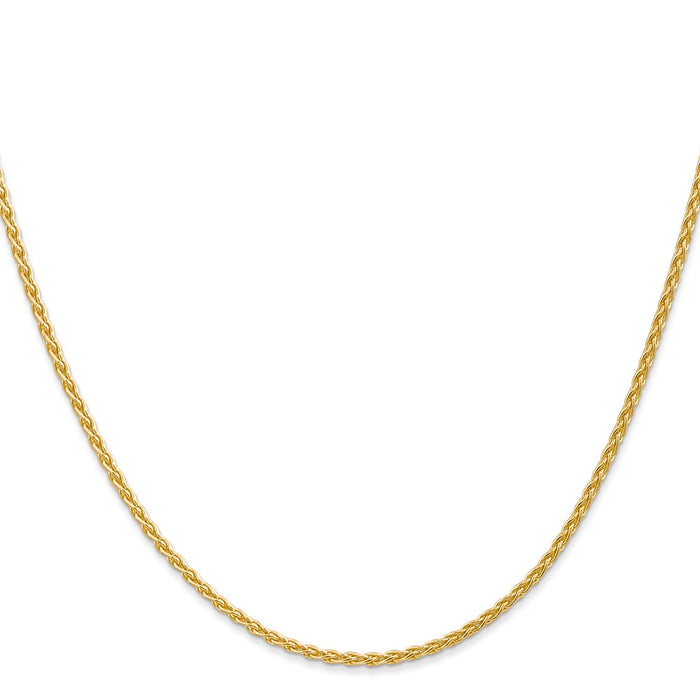 Shop Exclusive 14K Gold 14-Inch 1.75mm Parisian Wheat Chain - Stylish Value!-2