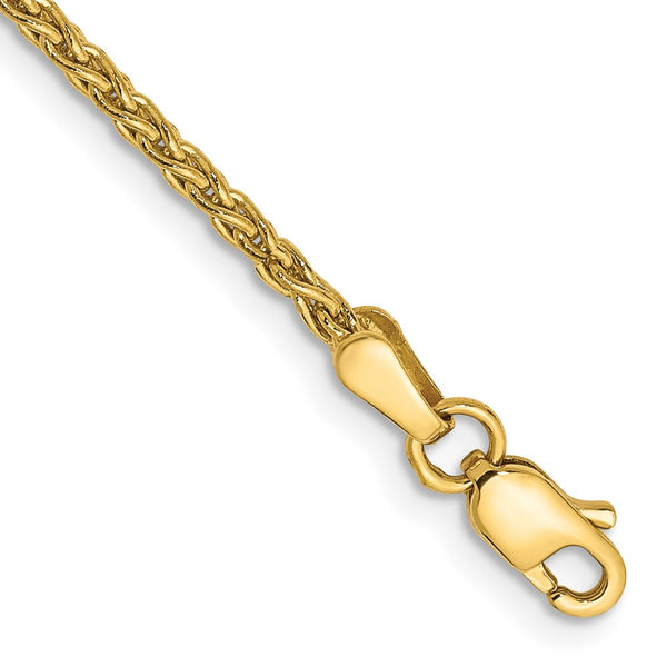 14K Gold 10-Inch Parisian Wheat Anklet - 1.75mm