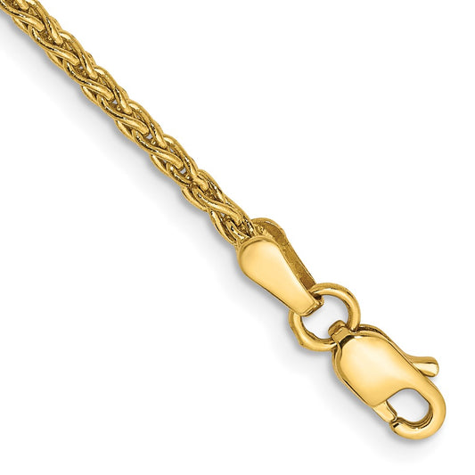 Exclusive 14K Gold 8-Inch Parisian Wheat Bracelet - Stylish 1.75mm Design