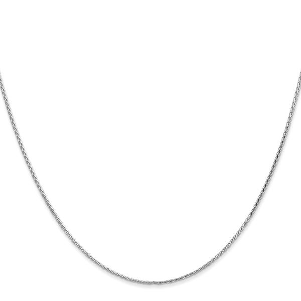 14K White Gold 30-Inch Diamond-Cut Wheat Chain