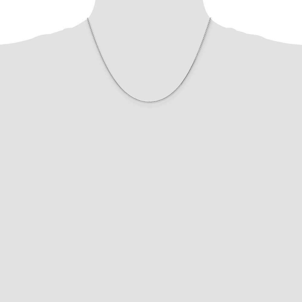 Buy Stylish 14K White Gold 18-Inch Diamond-Cut Parisian Wheat Chain