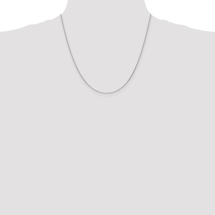 Shop 14K White Gold 20-Inch Diamond-Cut Parisian Wheat Chain - Stylish Value!-4