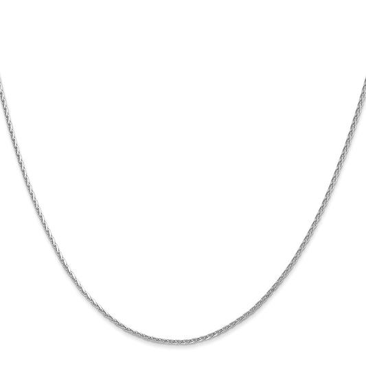 Buy 14K White Gold 16-Inch Diamond-Cut Wheat Chain - Stylish & Affordable!