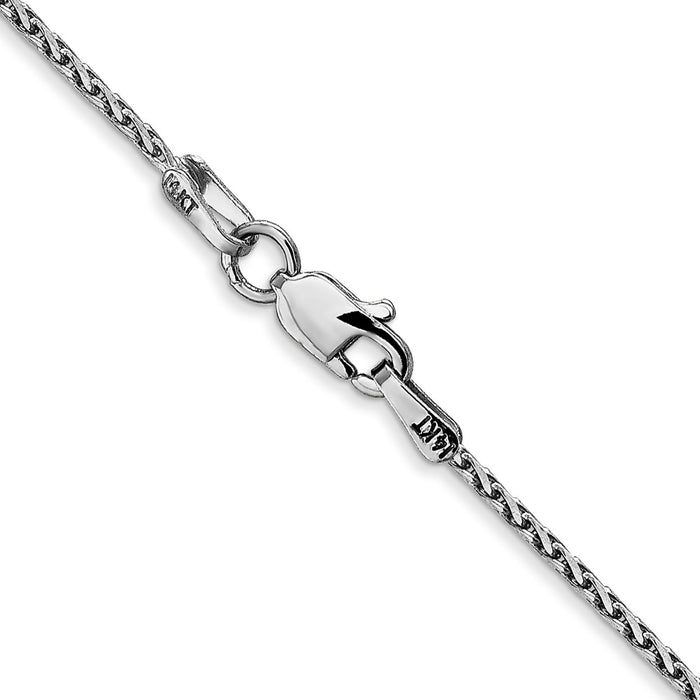 High-quality 14K White Gold 30-Inch Diamond-Cut Parisian Wheat Chain - Stylish Value!-3