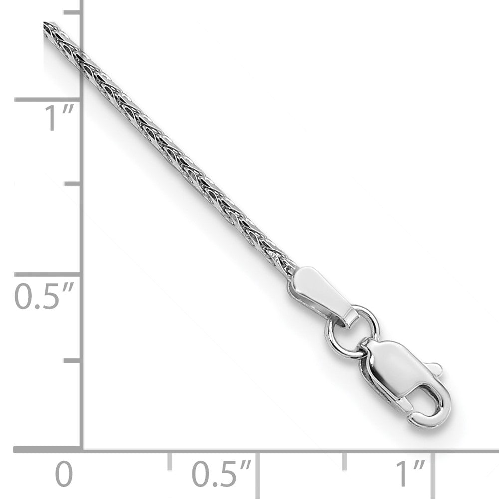 Buy Stylish 14K White Gold 10-Inch Diamond-Cut Wheat Anklet - Luxury Look
