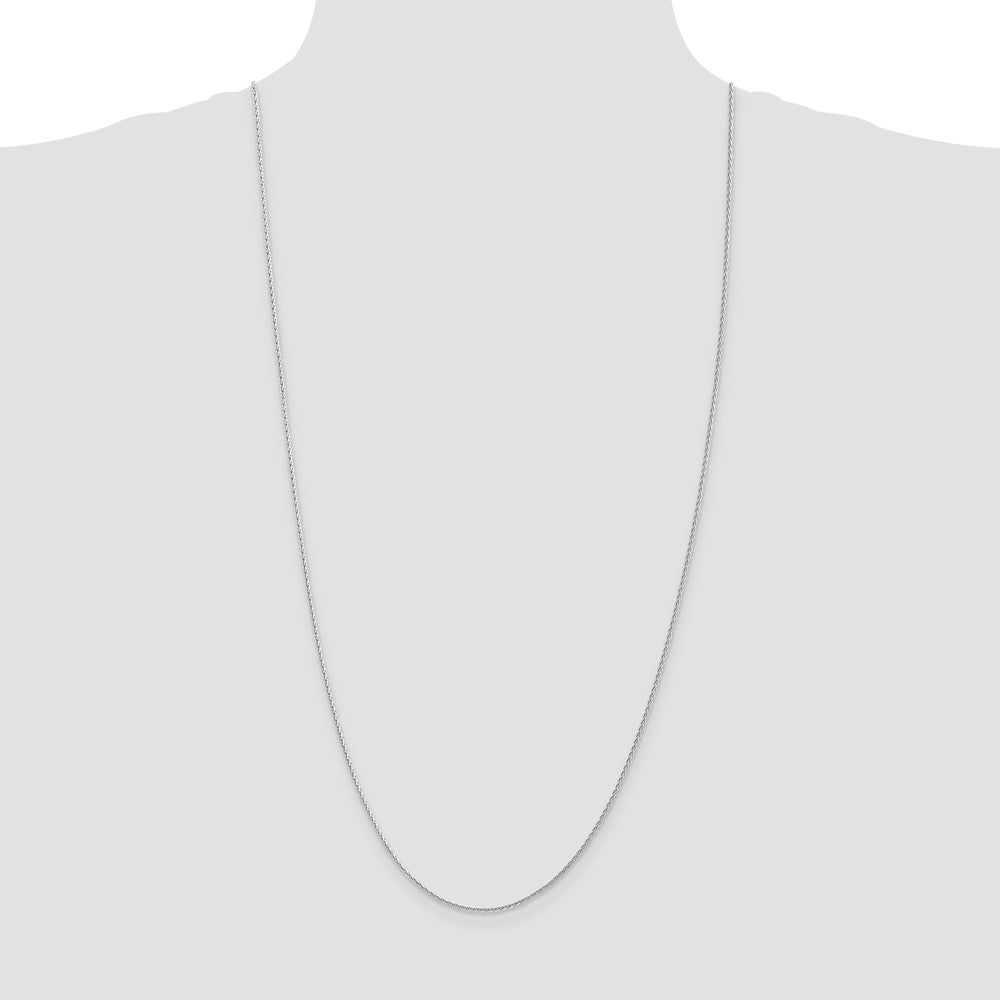 High-quality 14K White Gold 30-Inch Diamond-Cut Parisian Wheat Chain - Stylish Value!