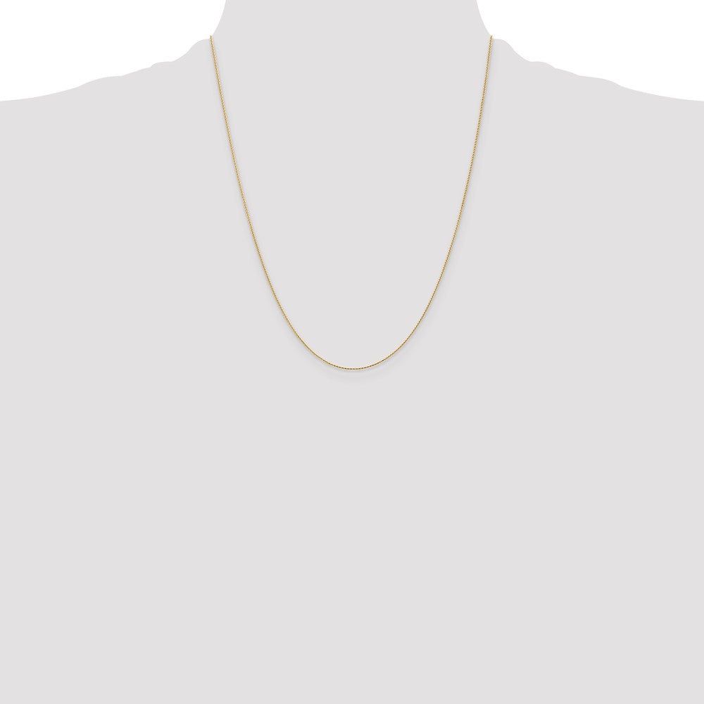 Shop Stylish 14K Gold 22-Inch Diamond-Cut Parisian Wheat Chain, 0.8mm