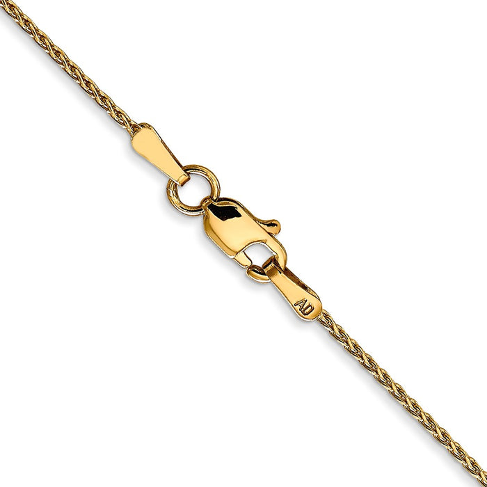 Buy 14K Gold 24-Inch Diamond-Cut Wheat Chain - Stylish & Affordable Luxury!-3