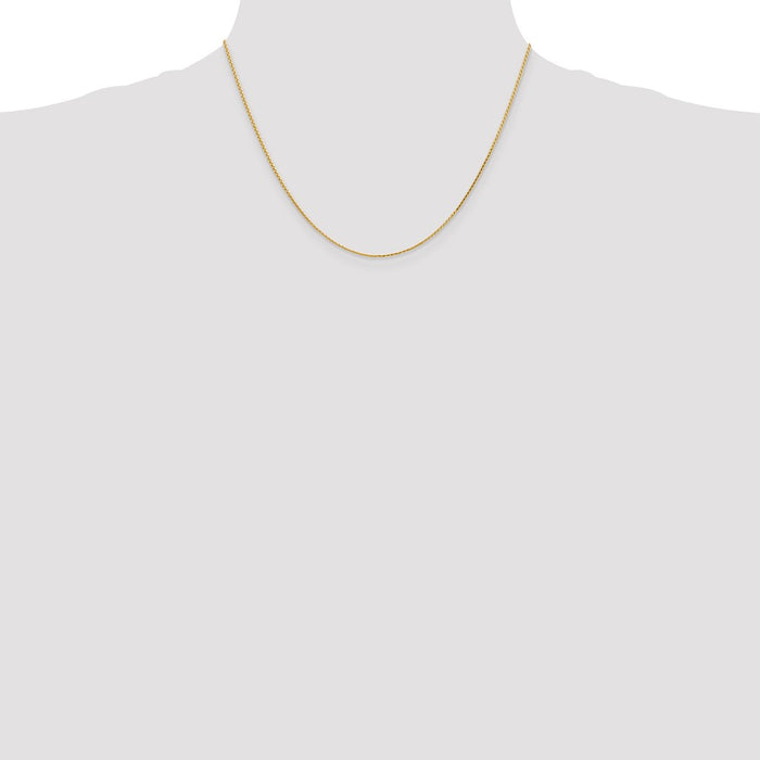 Shop 14K Gold 18-Inch Diamond-Cut Wheat Chain - Stylish & Affordable Jewelry-4