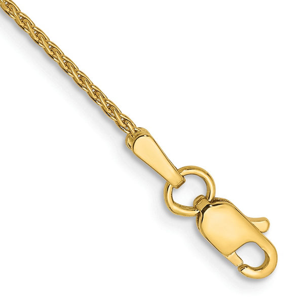 14K Gold Diamond-Cut Parisian Wheat Anklet