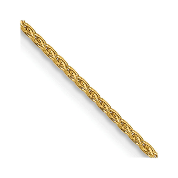 30-Inch 14K Gold Diamond-Cut Parisian Wheat Chain, 1mm