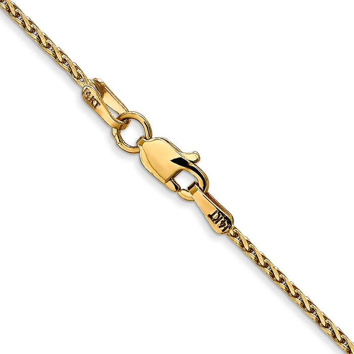 Buy 14K Gold 22-Inch Diamond-Cut Parisian Wheat Chain - Stylish & Durable!-3