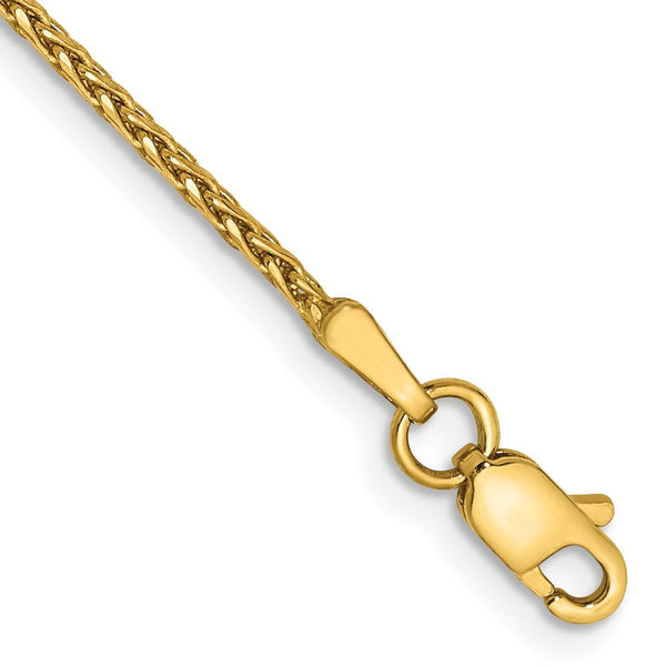 14K Gold Diamond-Cut Parisian Wheat Anklet - 9-Inch, 1.5mm