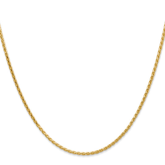 Buy 14K Gold 24-Inch 1.9mm Diamond-Cut Parisian Wheat Chain - Stylish Value!