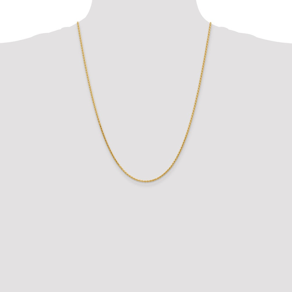 Buy 14K Gold 24-Inch 1.9mm Diamond-Cut Parisian Wheat Chain - Stylish Value!