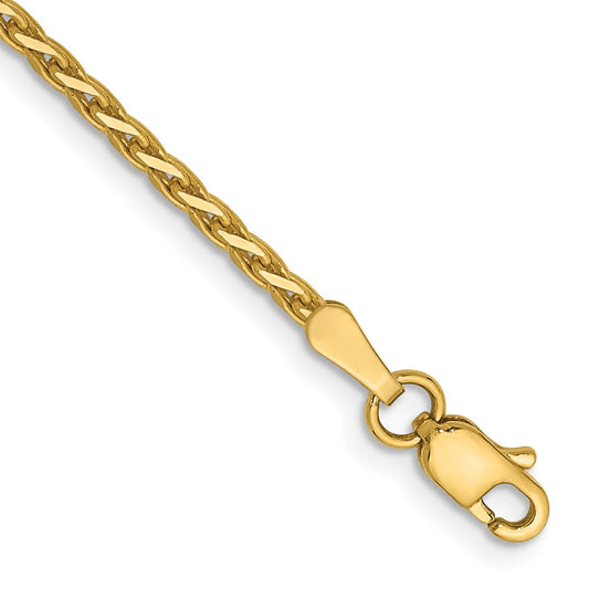 Shop 14K Gold Diamond-Cut Parisian Wheat Bracelet - 8-Inch, 1.9mm, Stylish!