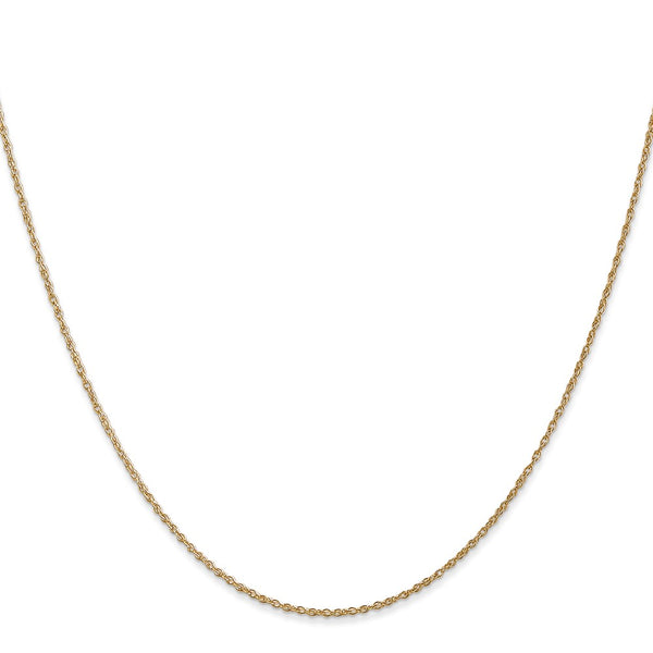 14K Gold 24-Inch Light Baby Rope Chain - .8mm