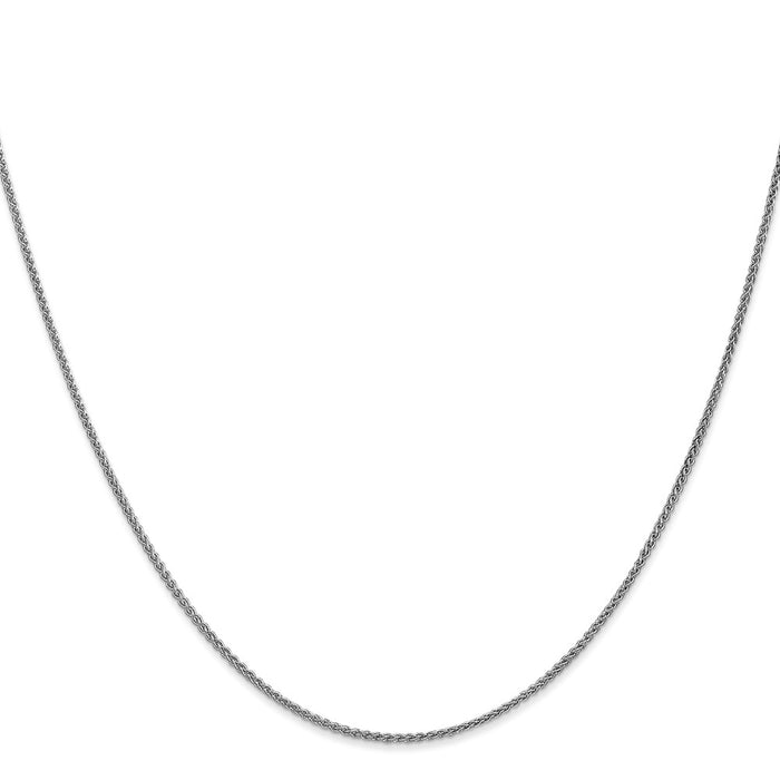 Shop Stylish 14K White Gold Spiga Chain 1.25mm, 14-Inch Length, Luxury Appeal-2