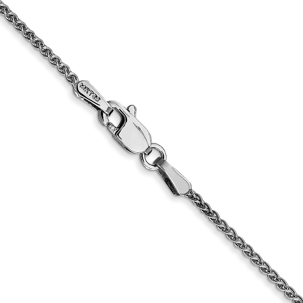 High-quality 24-Inch 14K White Gold Spiga Chain, Stylish 1.25mm Design