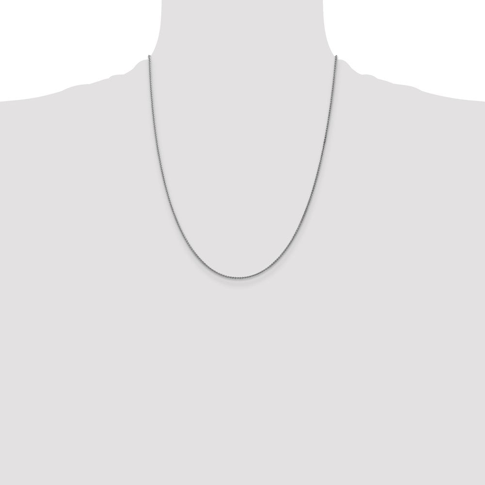 Buy Stylish 22-Inch 14K White Gold Spiga Chain - 1.25mm Lobster Clasp