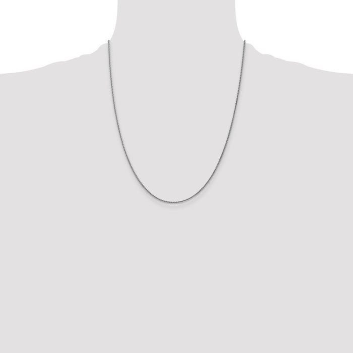 Buy Stylish 22-Inch 14K White Gold Spiga Chain - 1.25mm Lobster Clasp-4