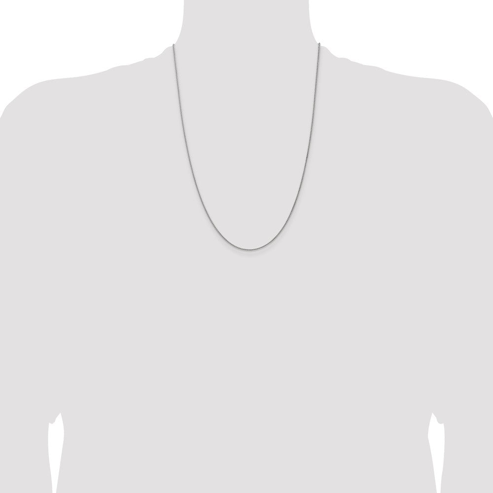 High-quality 24-Inch 14K White Gold Spiga Chain, Stylish 1.25mm Design
