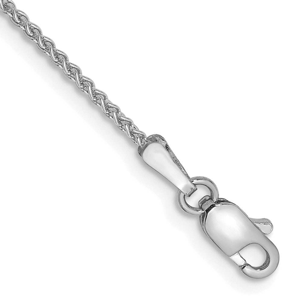Shop Stylish 14K White Gold 9-Inch Spiga Anklet, 1.25mm, Affordable Luxury