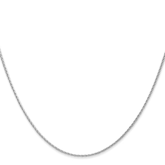 Shop Stylish 14K White Gold 16-Inch 1mm Round Parisian Wheat Chain, Value!