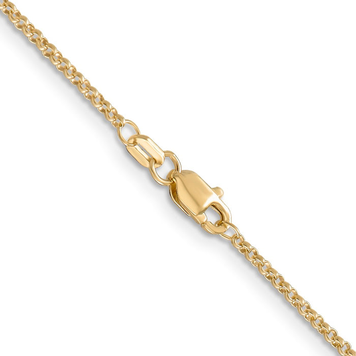 Exclusive 14K Gold 16-Inch Rolo Chain 1.55mm - Stylish & Affordable!-3