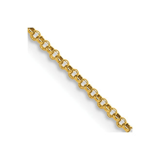 Shop 14K Gold 24-Inch 1.55mm Rolo Chain - Stylish Lobster Clasp Pendant Accessory