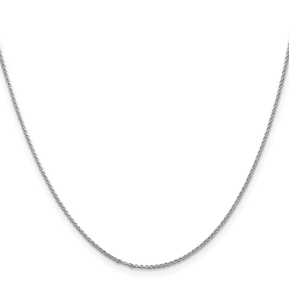 Exclusive 14K White Gold 20-Inch Rolo Chain, 1.15mm - Stylish & Affordable