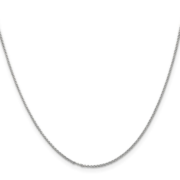 14K White Gold 24-Inch Rolo Chain - 1.15mm, Pendants