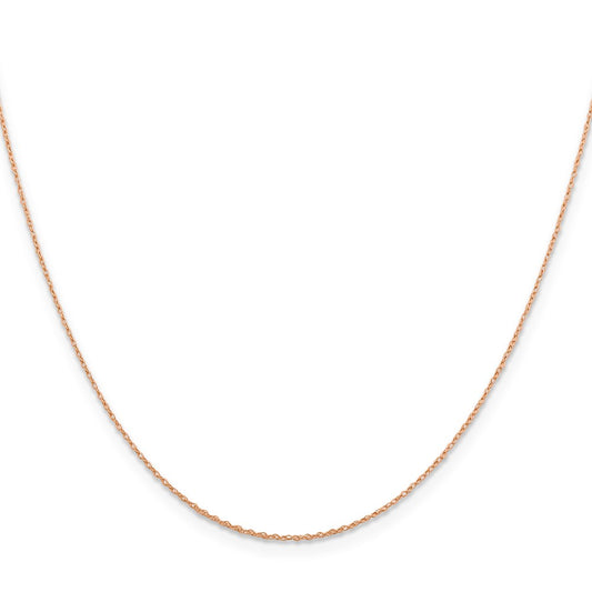 Exclusive 14K Rose Gold 16-Inch Baby Rope Chain - Affordable Luxury Piece