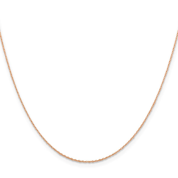 14K Rose Gold 0.5mm Baby Rope Chain