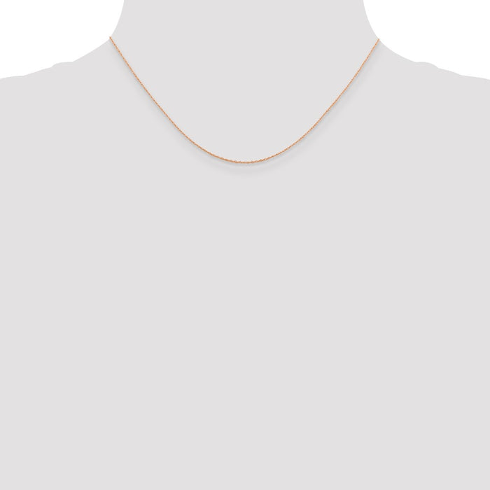 Exclusive 14K Rose Gold 16-Inch Baby Rope Chain - Affordable Luxury Piece-4